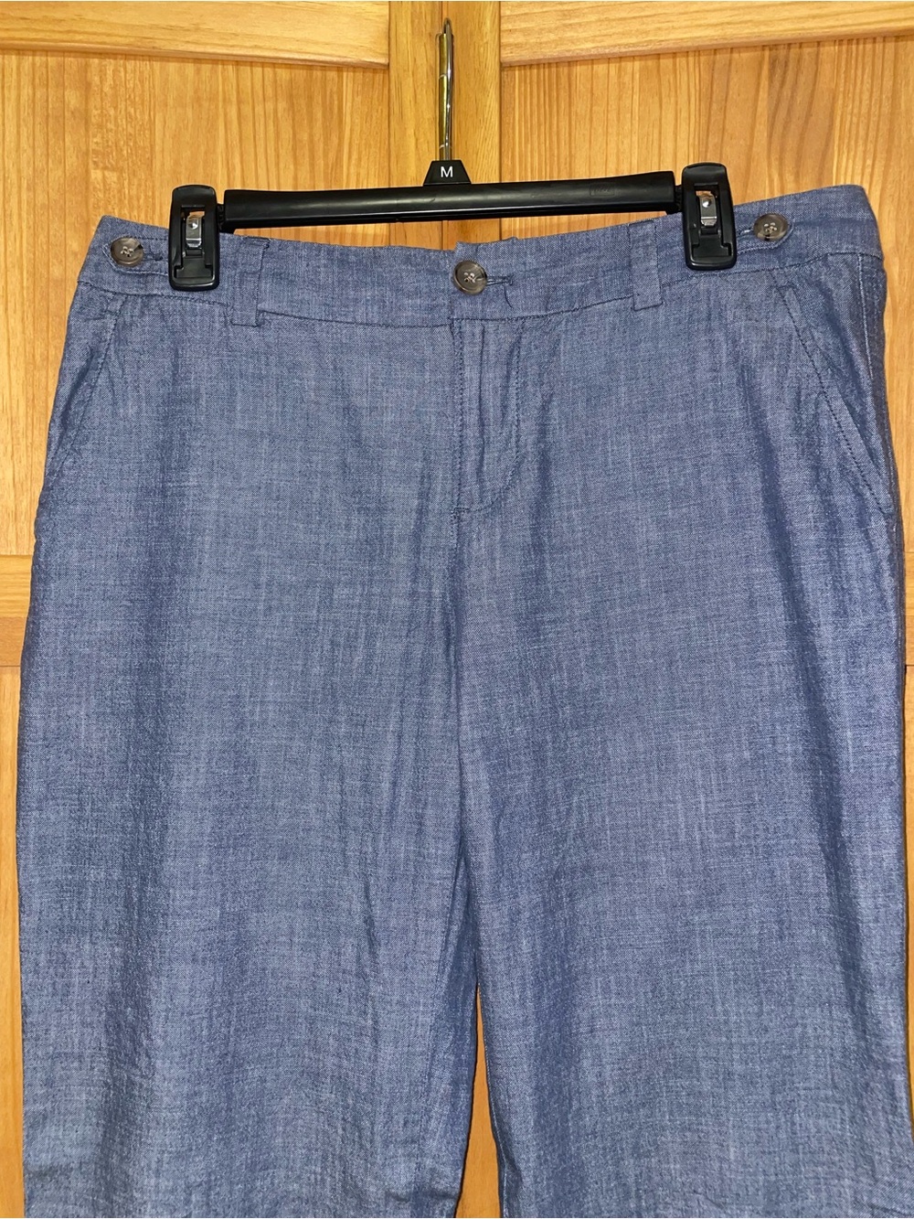 Banana Republic Factory Chambray Blue Women’s Cotton Trousers